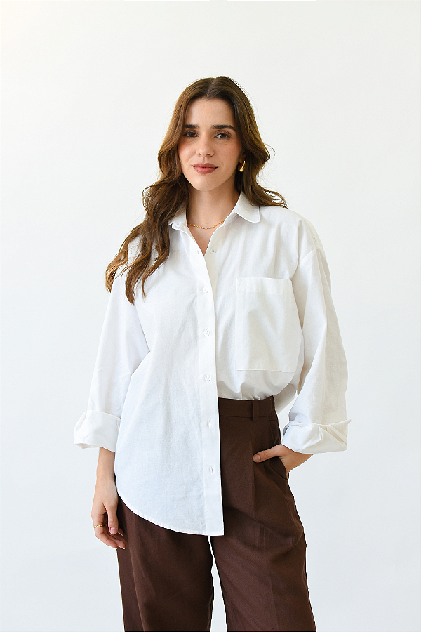 CAMISA ALGODÃO BRANCA JULIA