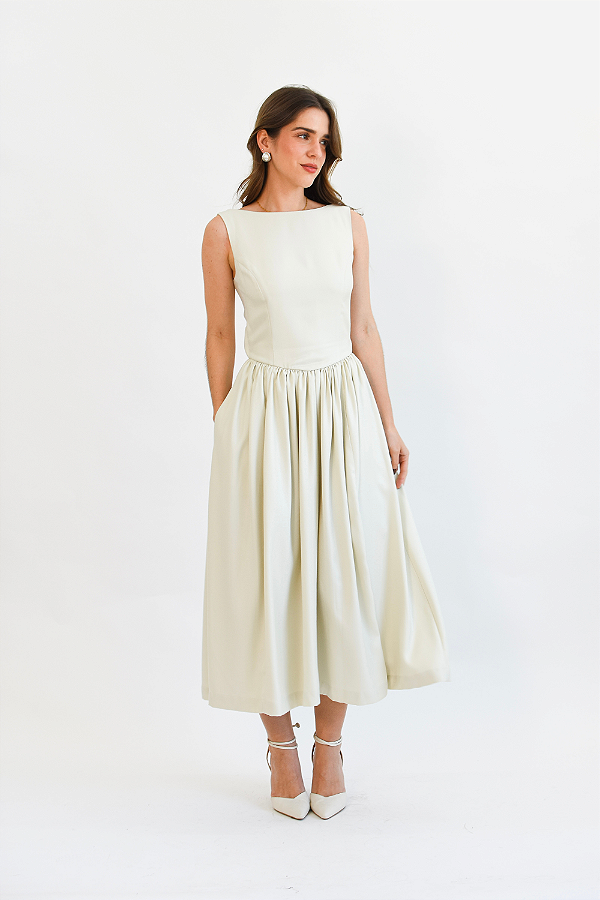 VESTIDO MIDI DIANA MARFIM
