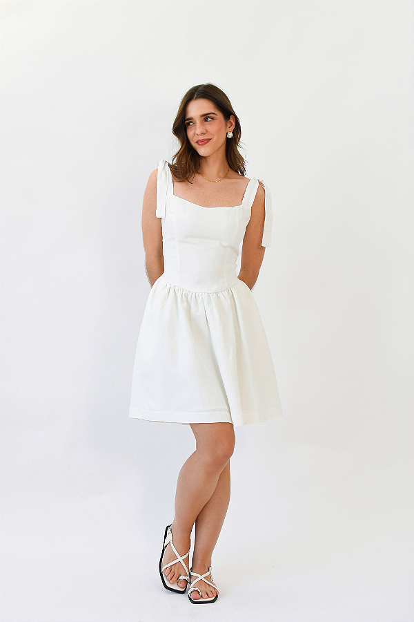 VESTIDO MAITÊ MINI OFF-WHITE