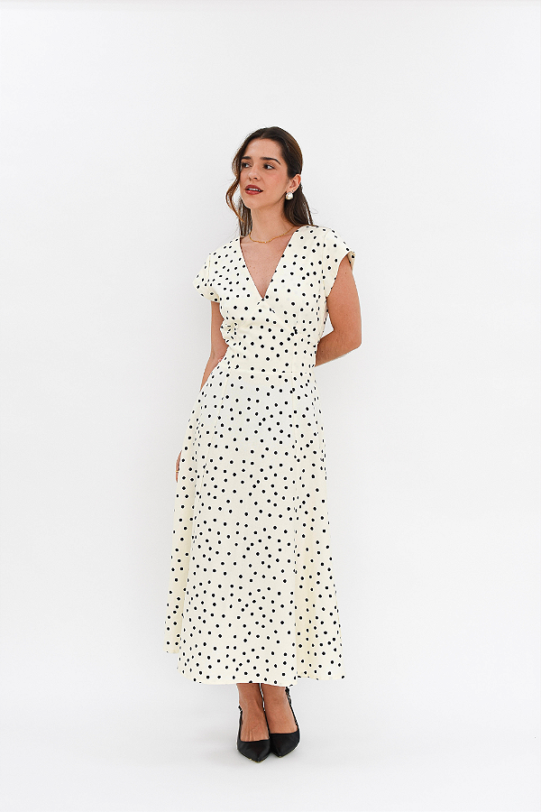 VESTIDO POÁ VIVIAN OFF-WHITE