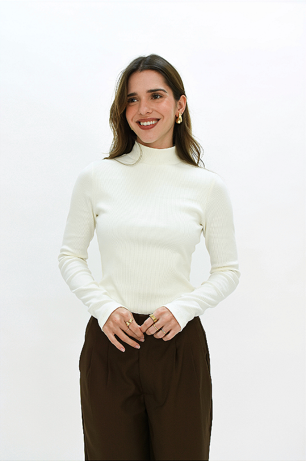 BLUSA BÁSICA MANGA LONGA BRANCA