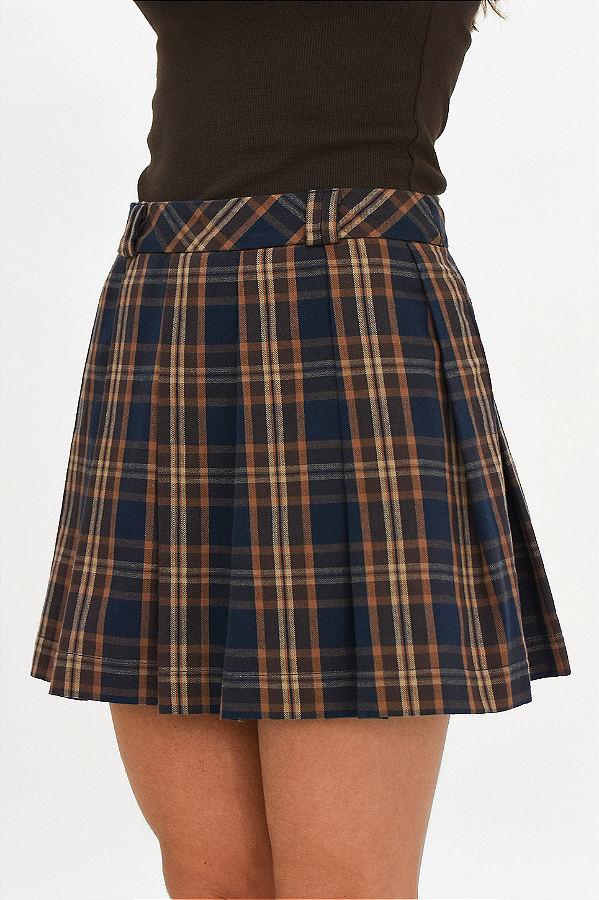 SHORT SAIA PREGAS MAVI XADREZ