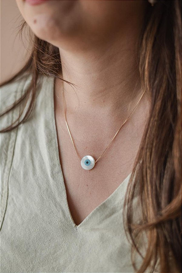 Colar olho grego 15mm