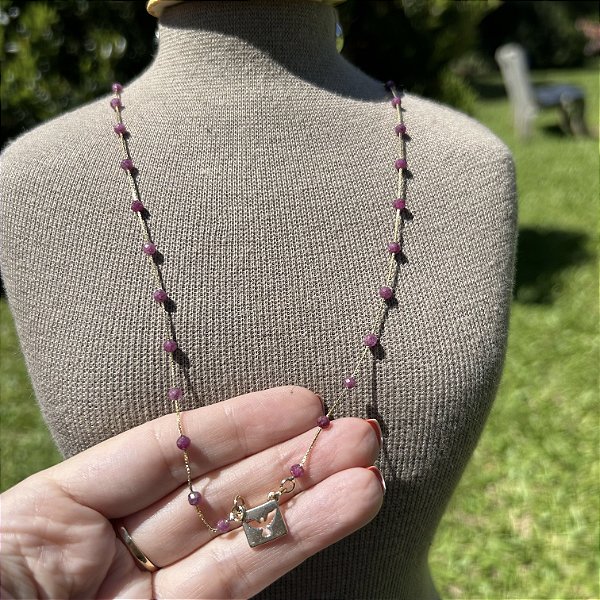 Colar Rubis e medalha Espírito Santo