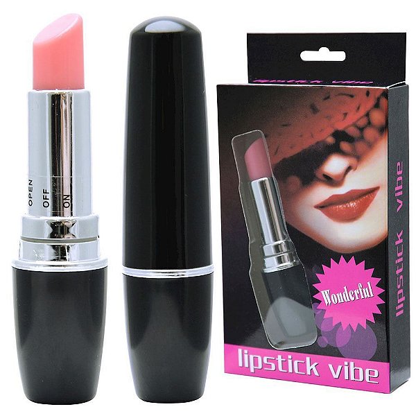 Vibrador Formato Batom Vermelho