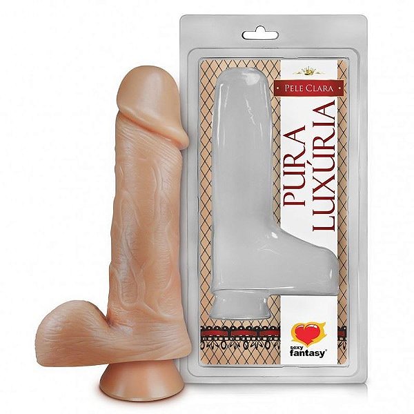 Prótese Realística Com  Ventosa 16X 3,5CM SEXY FANTASY