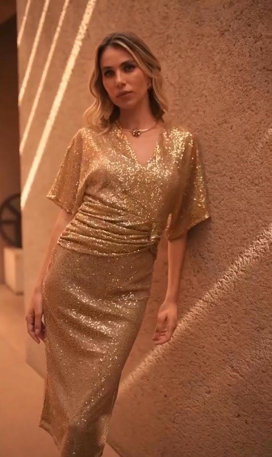 Vestido  Paetê Corgie