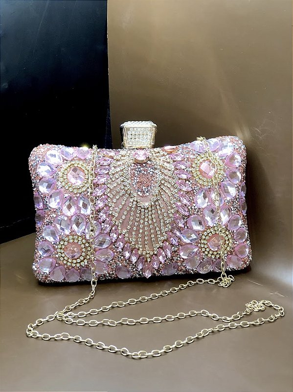 Bolsa Clutch de Pedras Fleche D'or