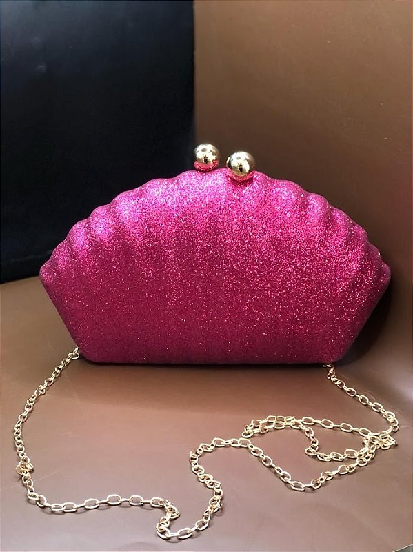 Bolsa Clutch Concha com Alça Fleche D'or