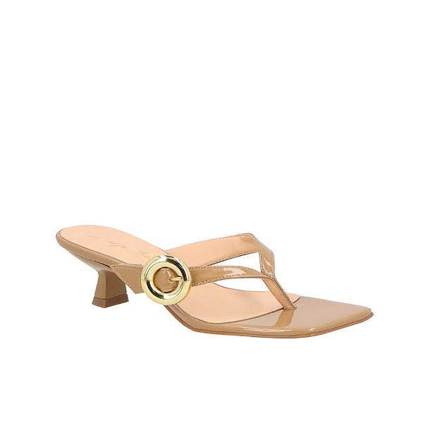 Mule Salto Baixo Maxi Fivela Luiza Barcelos