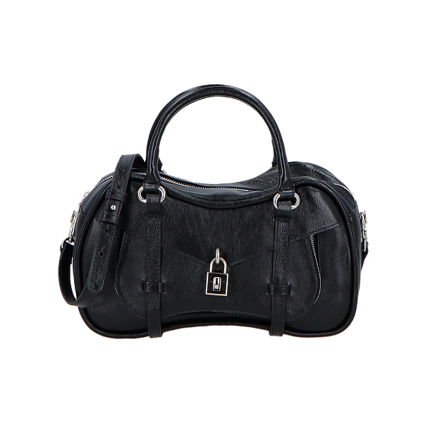 Bolsa Média  Couro com Cadeado Decorativo Alça Crossbody Luiza Barcelos