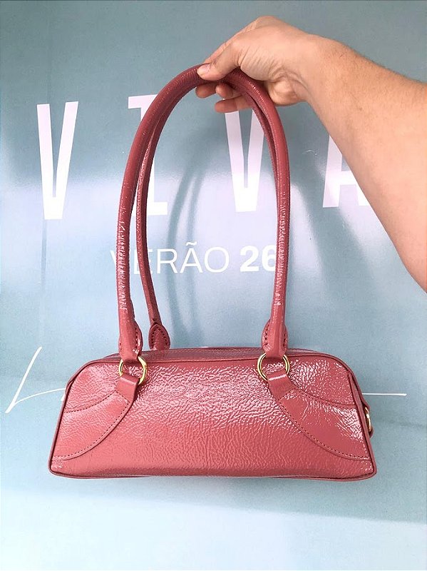 Bolsa Baguete em Couro Alça Alongada Média Luiza Barcelos