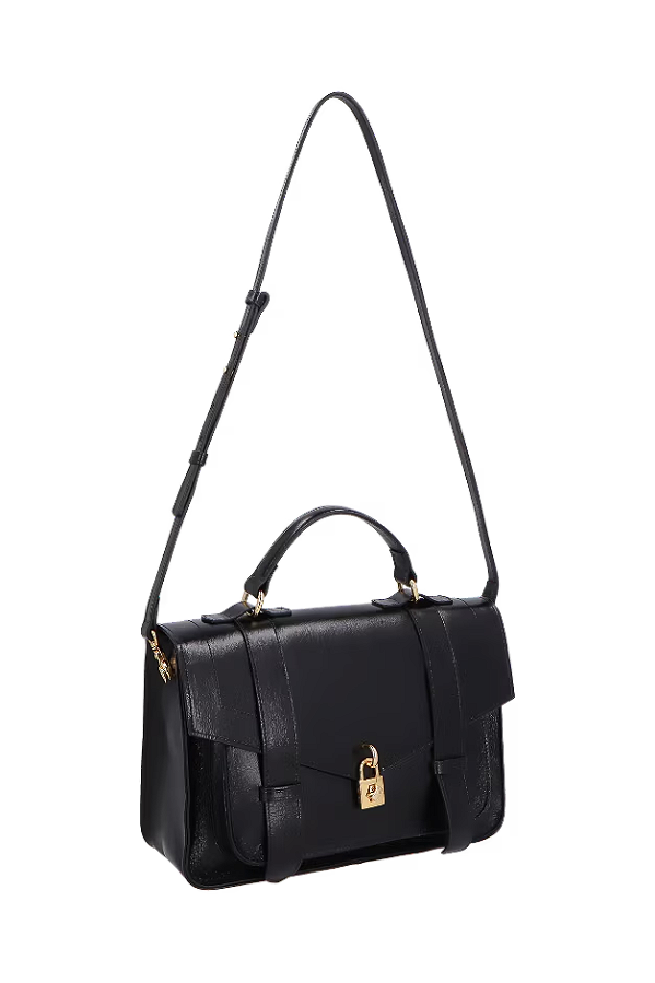 Bolsa Médio em Couro Estilo Pasta Luiza Barcelos