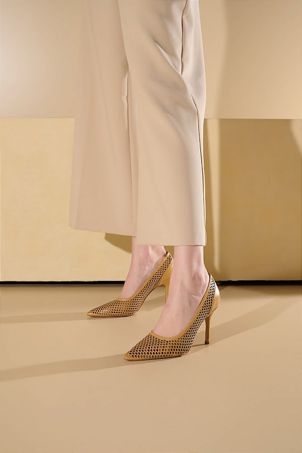 Scarpin de Tela Salto Fino Luiza Barcelos