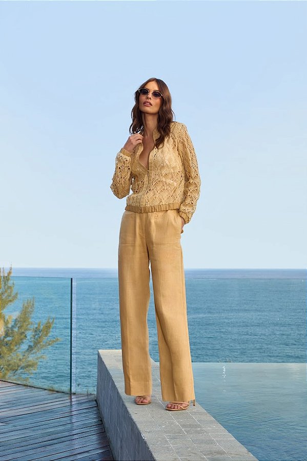 Calça Alfaiataria Pespontos e Cinto Skunk Brasil