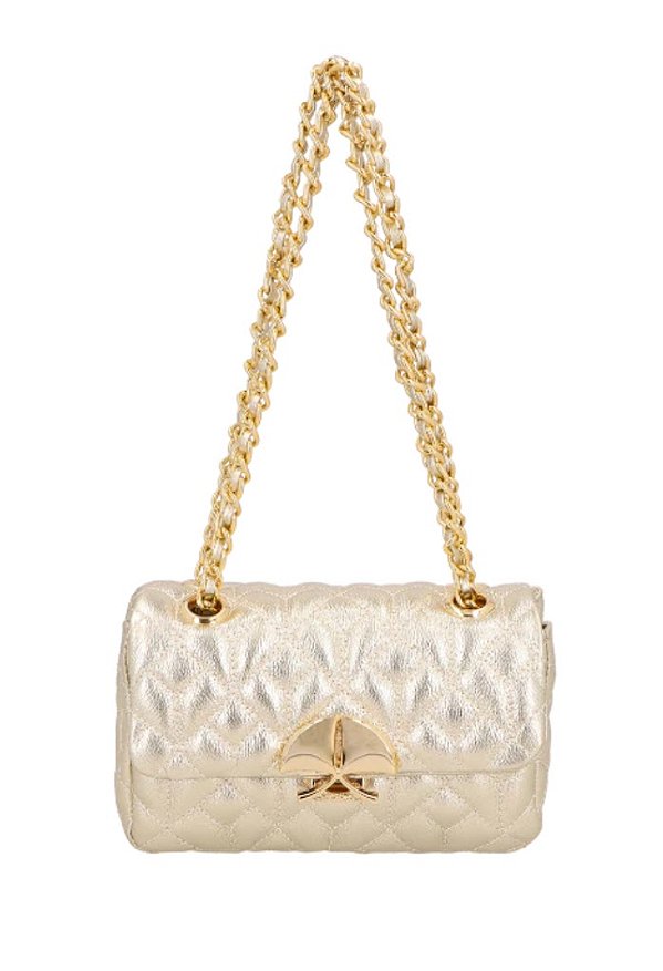 Bolsa Pequena em Couro com Trama Acolchoada Luiza Barcelos