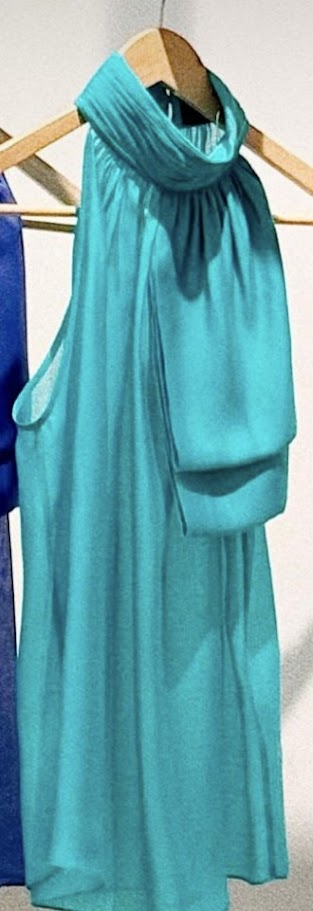 Blusa de Organza Gola Alta com Babado - 613 Oficial