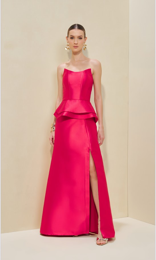 Vestido Festa Peplum Fleche D'OR