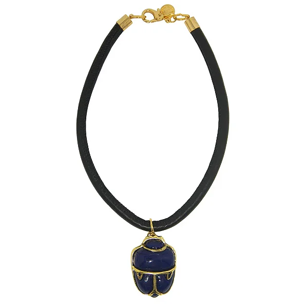 Colar Couro Escaravelho Rosana Bernardes