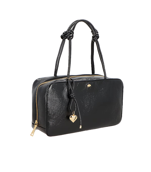 Bolsa Grande em Couro Verniz com Alça de Nó Luiza Barcelos