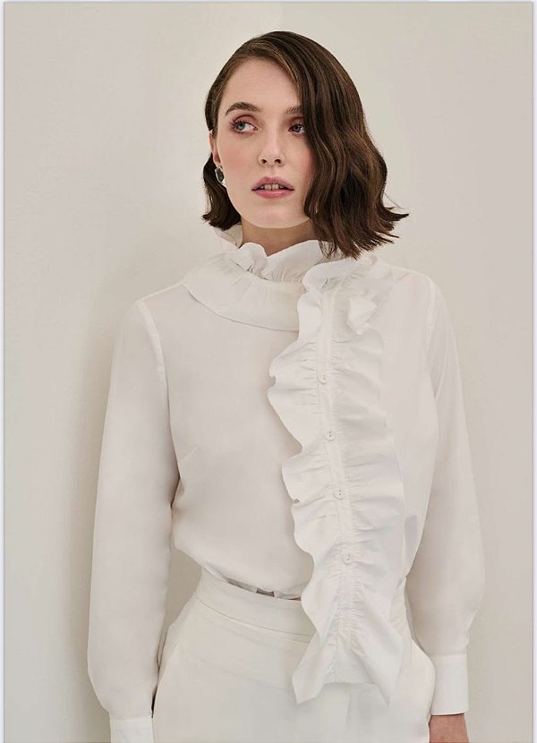 Camisa Feminina Tricoline Jabour 613 Oficial