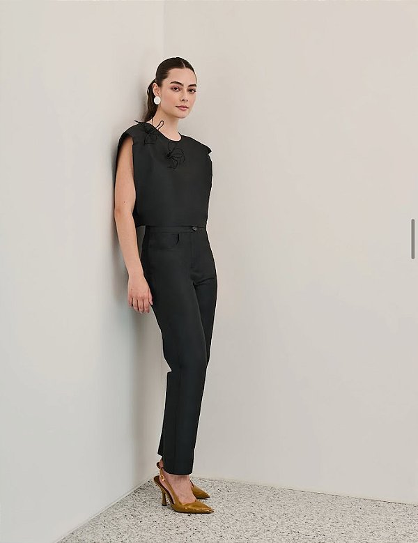 Calça em Alfaiataria Cigarrete Tafeta 613 Oficial