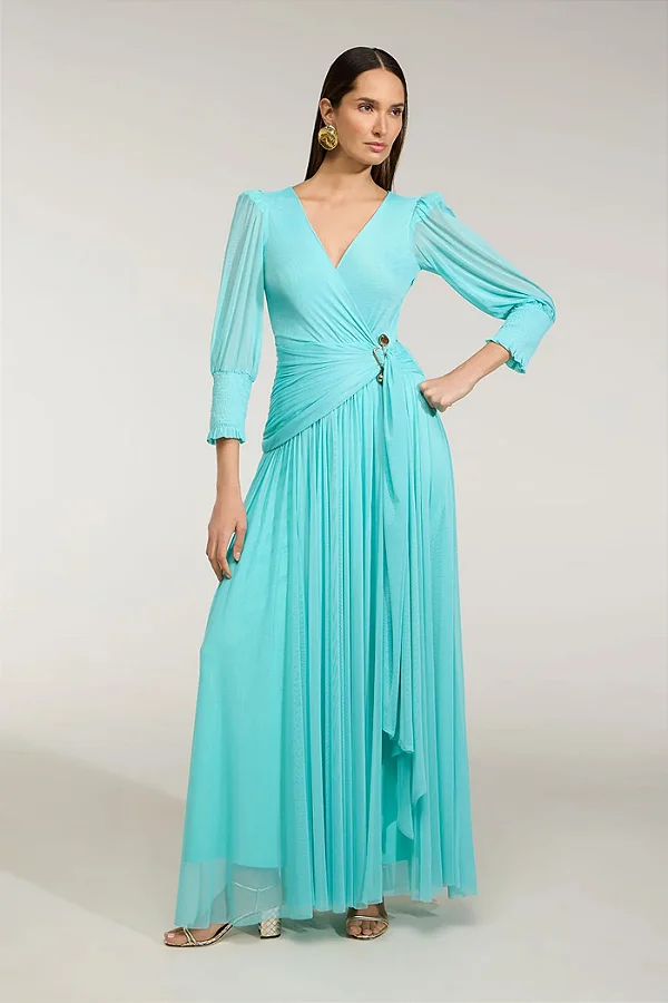 Vestido Festa Tulle Transpasse Thamara Capelão