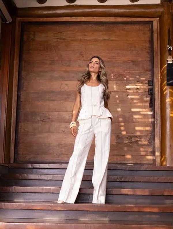 Conjunto Alfaiataria listras e Cinto Skunk Brasil