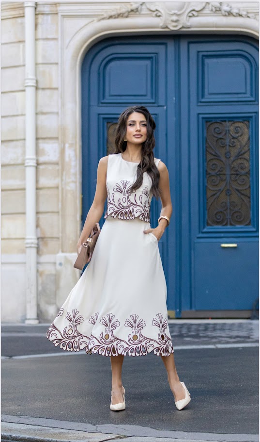 Conjunto Saia Blusa Balm Bordado Cleo Oficial