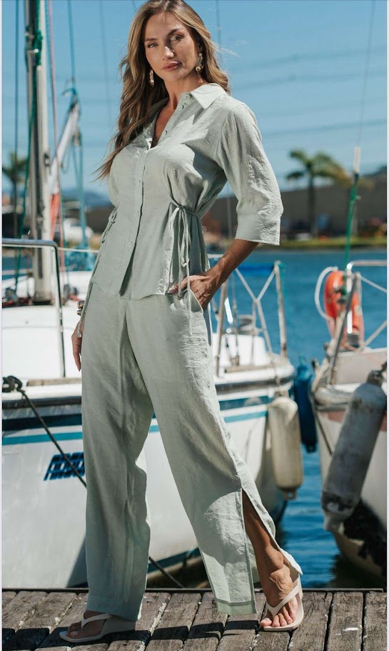 Conjunto Calça Pantalona Rogério Costa