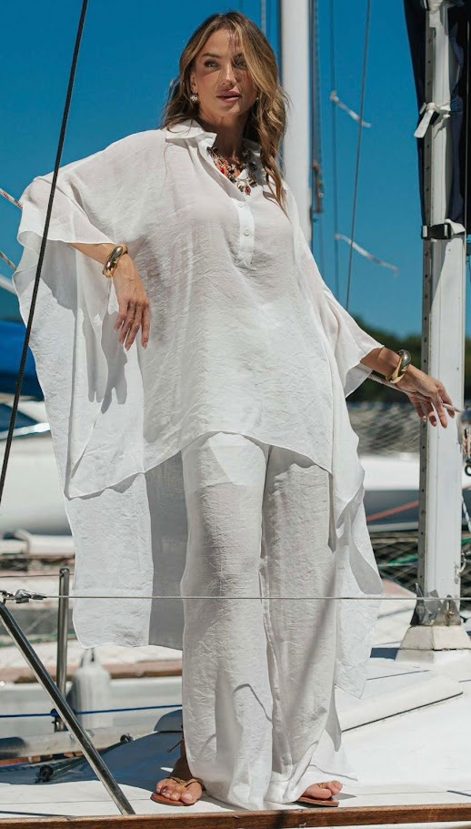 Conjunto Kaftan e Calça Reta Rogério Costa