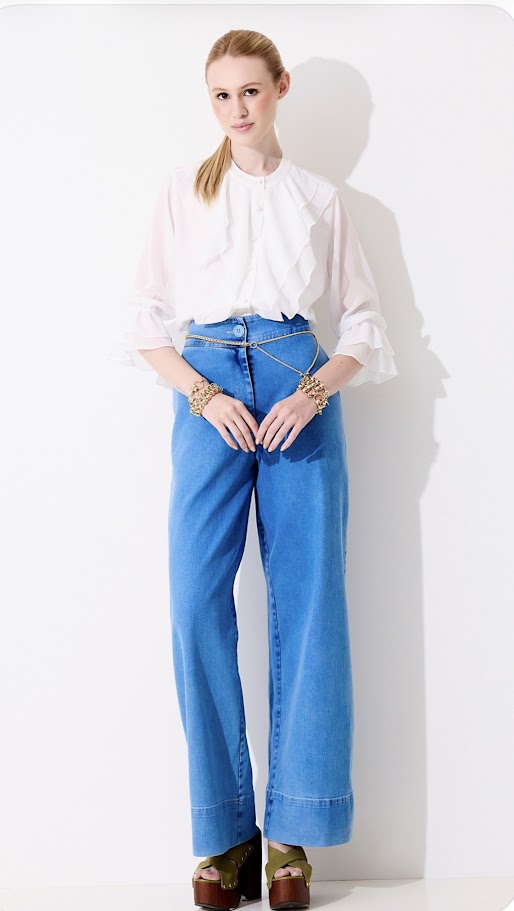 Calça Pantalona Jeans Rogério Costa