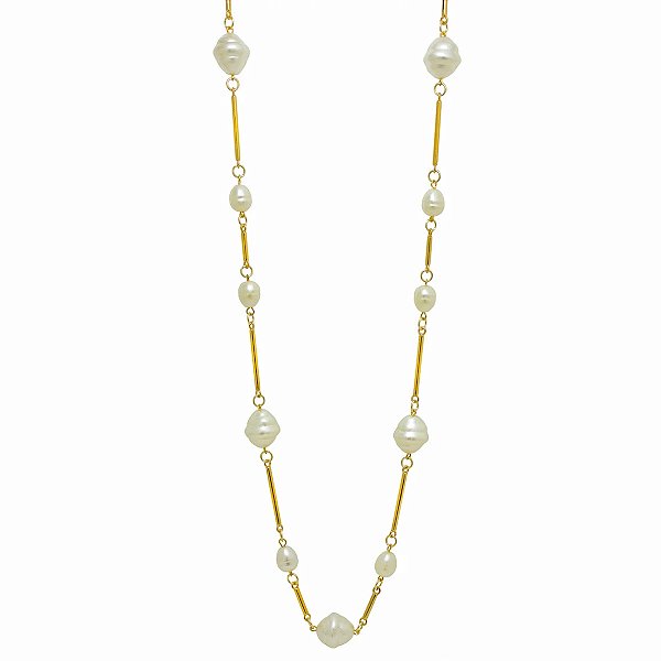 Colar Fio Pérolas Pétalas Rosana Bernardes