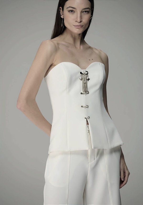 Corselet Strapless Alfinet Caos Moda