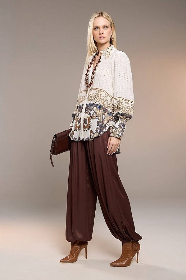 Calça Aladin Cetim Thamara Capelão