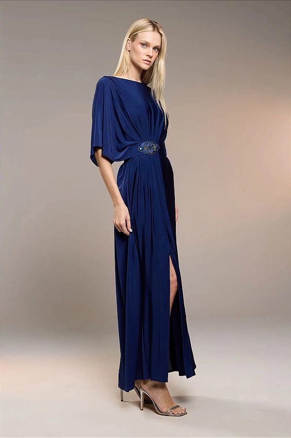 Vestido Kafta Jersey Thamara Capelão