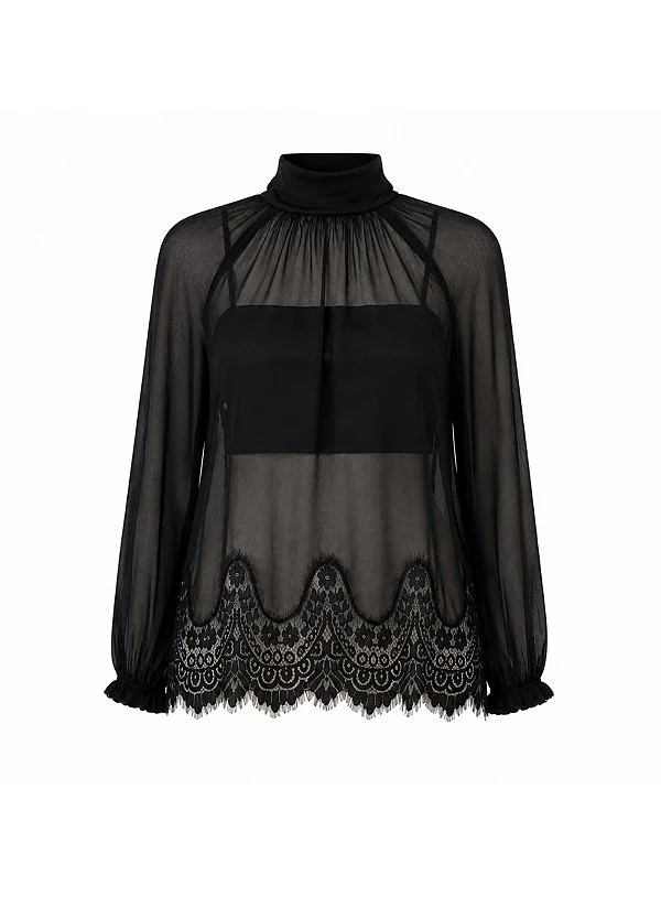 Blusa Detalhe Renda Skazi