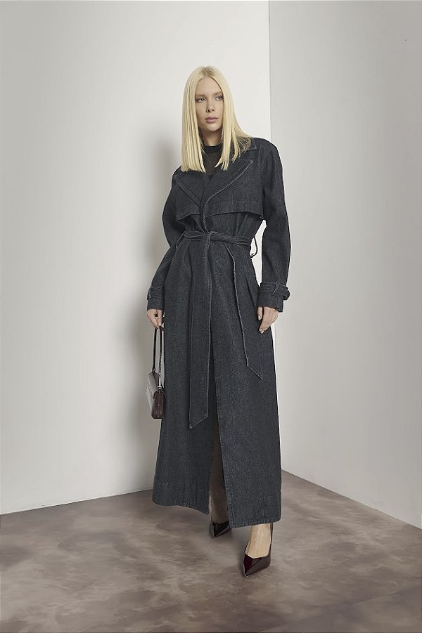 Trench Coat Longo Black Jeans B.Fly Oficial