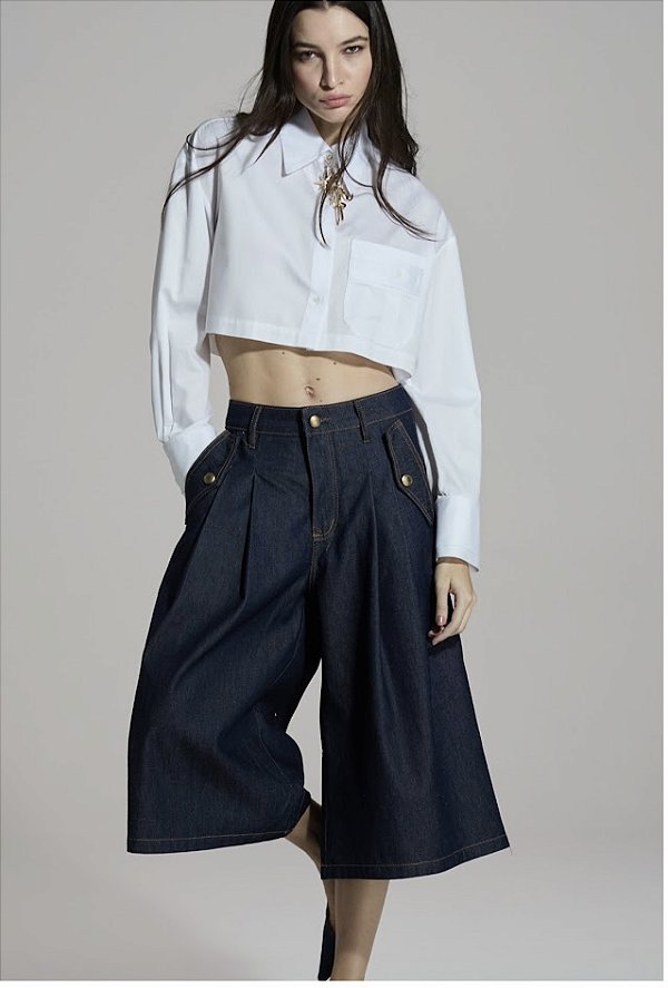 Bermuda Jeans Feminina Max Caos Moda