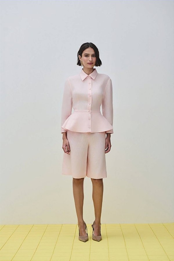 Camisa 100% Linho Peplum 613 Oficial