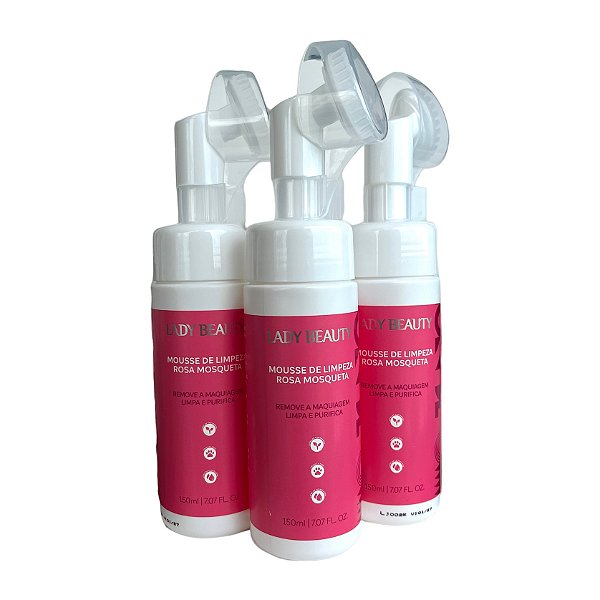 Mousse de Limpeza Facial Rosa Mosqueta 150ml - Lady Beauty