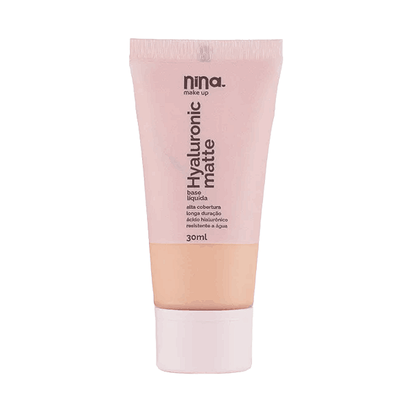 Nina Makeup - Base Líquida Hyaluronic Matte 30ml Cor 2,5