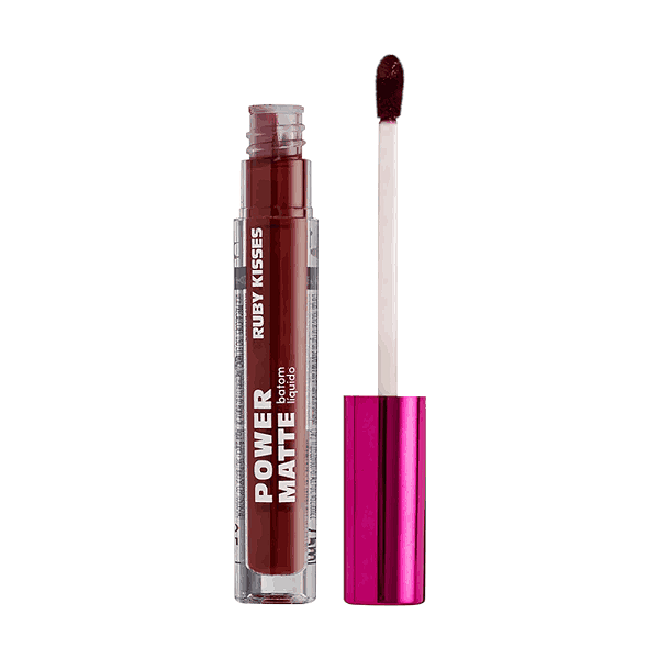 Kiss New York Ruby Kisses Power Matte Dark Mood - Batom Líquido 2,5g