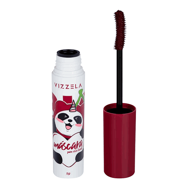 Máscara para Cílios Big no Panda Cherry Bordô - Vizzela