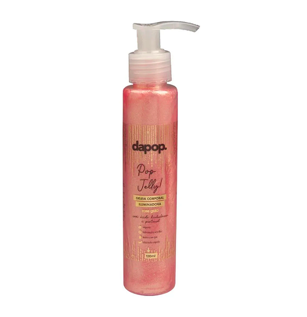 Geleia Corporal Iluminadora Pop Jelly (COR Rose Gold) - Dapop