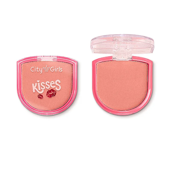 Blush Compacto Kisses - (Cor 03) - City Girls