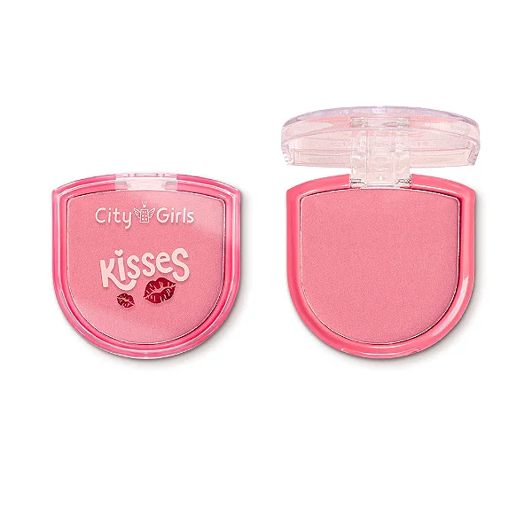 Blush Compacto Kisses - (Cor 01) - City Girls