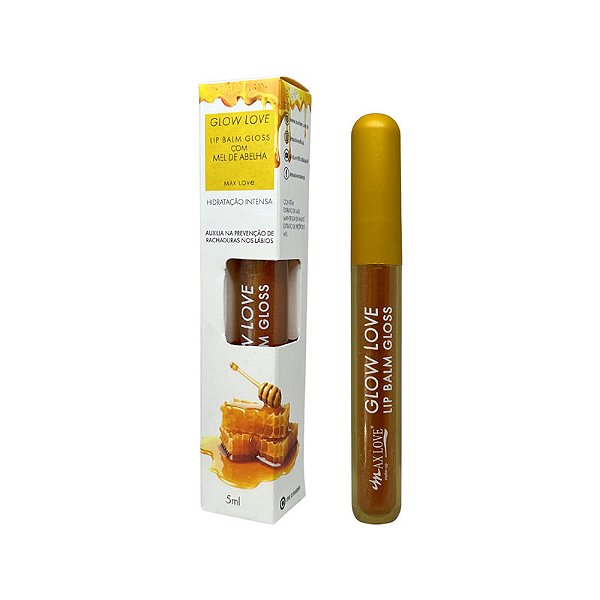 Lip Balm Gloss Glow Love Com Mel de Abelha Mel - Max Love