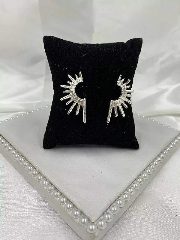 Brinco Raio de Sol - Banhado a Prata