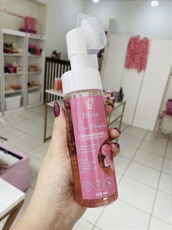 Mousse de Limpeza Facial Rosa Mosqueta - B.Live